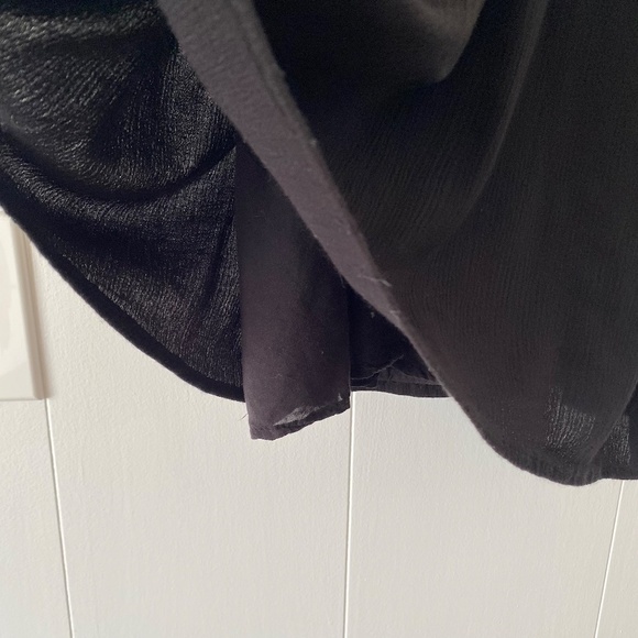 HARLOW black lined with lace detail tunic length sleeveless blouse size M - Picture 6 of 9